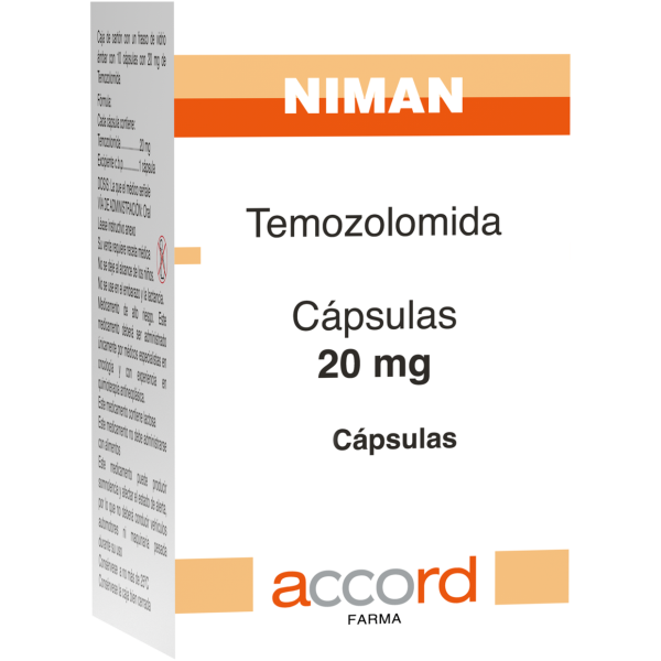 Niman (Temozolomida) 20 Mg Caja Con Frasco Con 5 Cápsulas