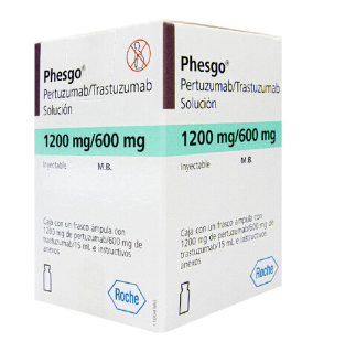 Phesgo (Pertuzumab Trastuzumab) 1200 Mg/600 Mg Caja Con Un Frasco Ámpula Con 1200 Mg Pertuzumab/600 Mg Trastuzumab/15 Ml