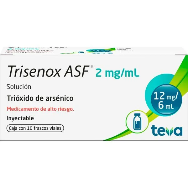 Trisenox Asf (Trióxido De Arsénico) 12 Mg / 6 Ml Caja Con 10 Frascos Viales