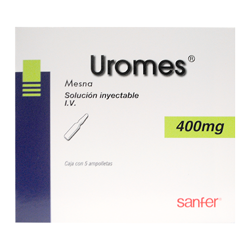 Uromes (Mesna) 400 Mg / 4 Ml Caja Con 5 Ampolletas Con 4 Ml