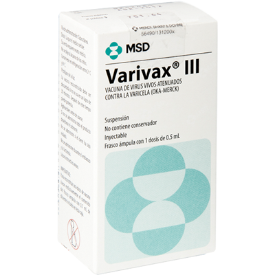 Varivax Iii Suspensión Inyectable Frasco Ámpula De 0.5 Ml