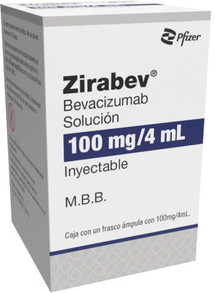 Zirabev (Bevacizumab) 100 Mg / 4 Ml Caja Con Un Frasco Ámpula Con 100 Mg/4Ml