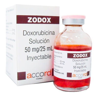 Zodox (Doxorubicina) 50 Mg / 25 Ml Caja Con 1 Frasco Ámpula Con 25 Ml