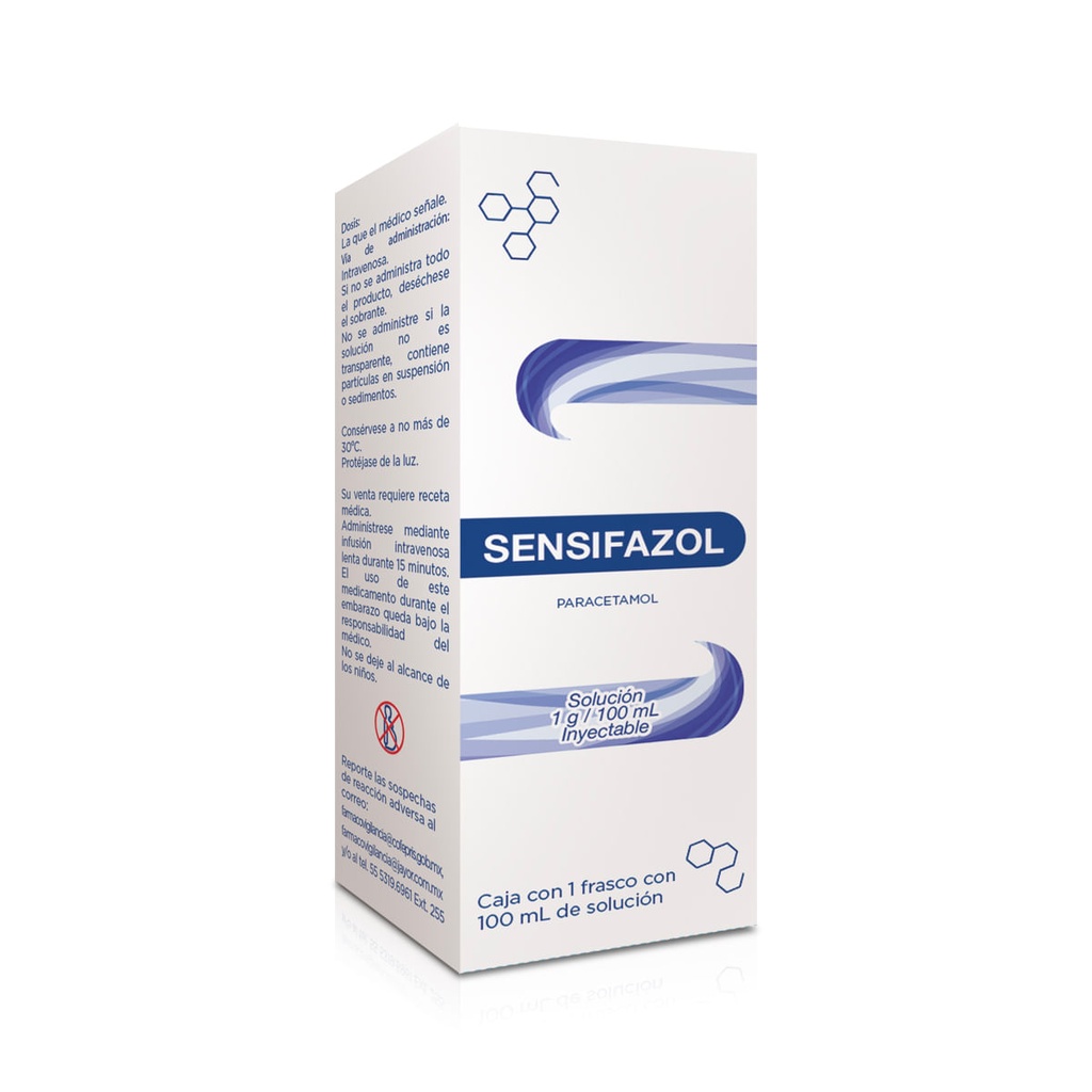 Sensifazol 1 G Solución Inyectable 100 Ml Genérico Paracetamol