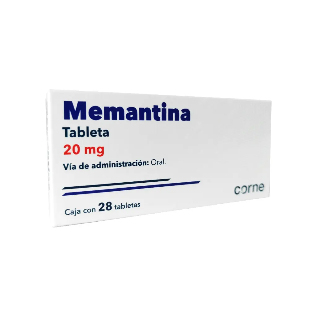 Memantina 20 Mg 28 Tabletas Genérico Corne