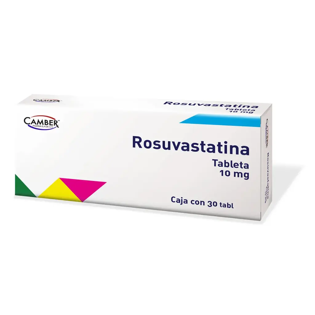 Rosuvastatina 10 Mg 30 Tabletas Genérico Camber 