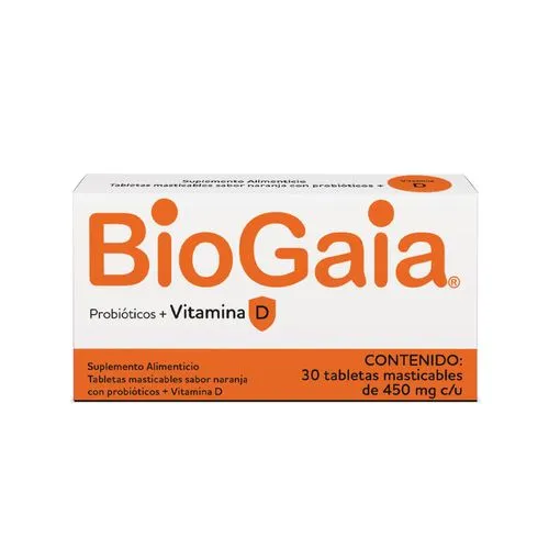 Biogaia Vitamina D Naranja 30 Tabletas Masticables