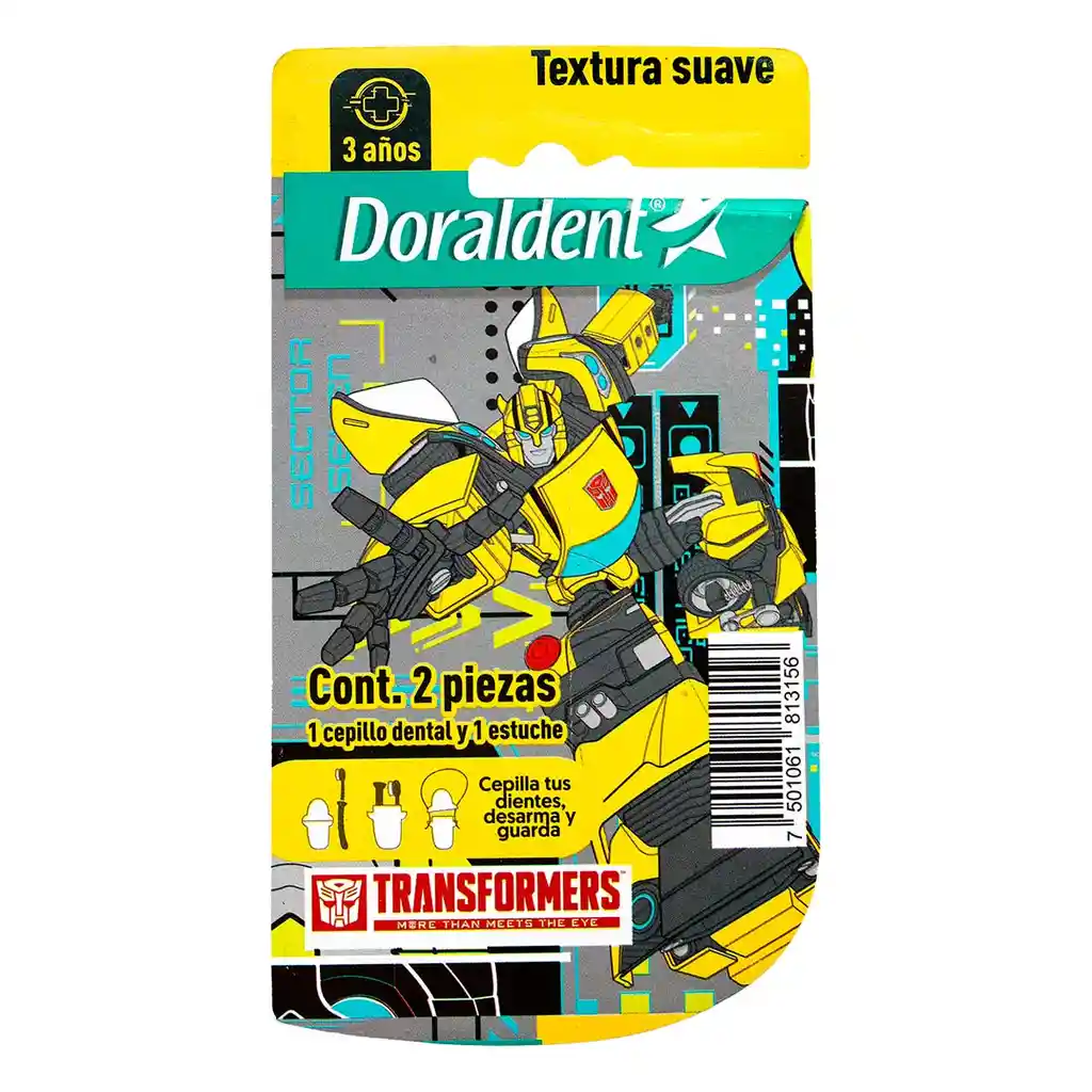 Kit Cepillo Dental + Estuche Doraldent Transformers 