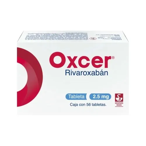 Oxcer Rivaroxabán 2.5 Mg Caja Con 56 Tabletas 