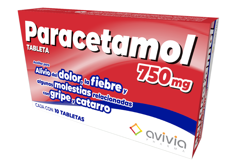 Paracetamol 750 Mg 10 Tabletas Genérico Avivia 