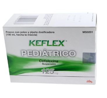 Keflex Líquido Pediátrico 125 Mg Con Pipeta 