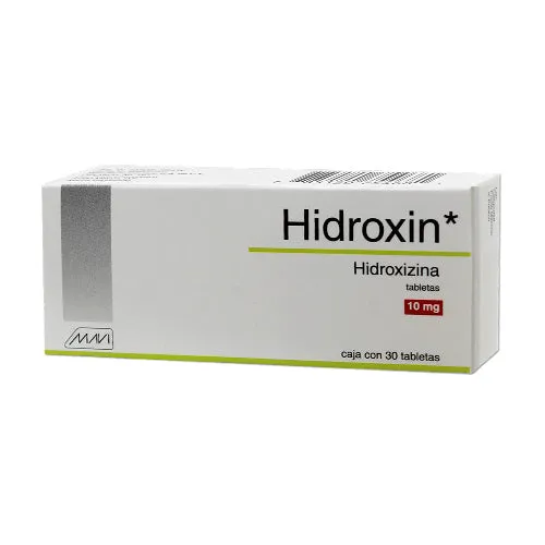 [785120754681] Hidroxin Hidroxizina 10 Mg 30 Tabletas Genérico Mavi 