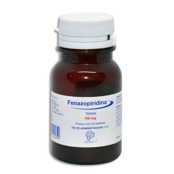 Fenazopiridina 100 Mg 20 Tabletas Genérico Psicofarma 