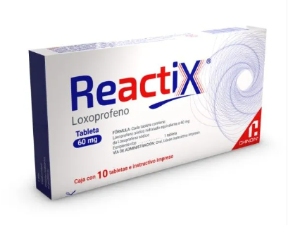 [7501088505980] Reactix Loxoprofeno 60 Mg Caja Con 10 Tabletas 