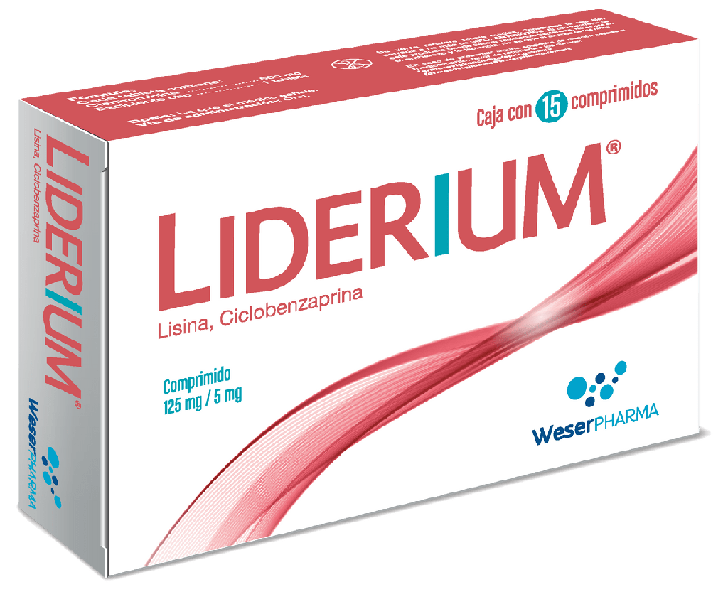 [7501300450548] Liderium 125/5 Mg 15 Comprimidos 
