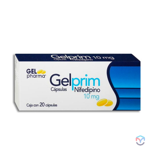 Nifedipino 10.0 Mg Gel 20 Cápsulas Caja