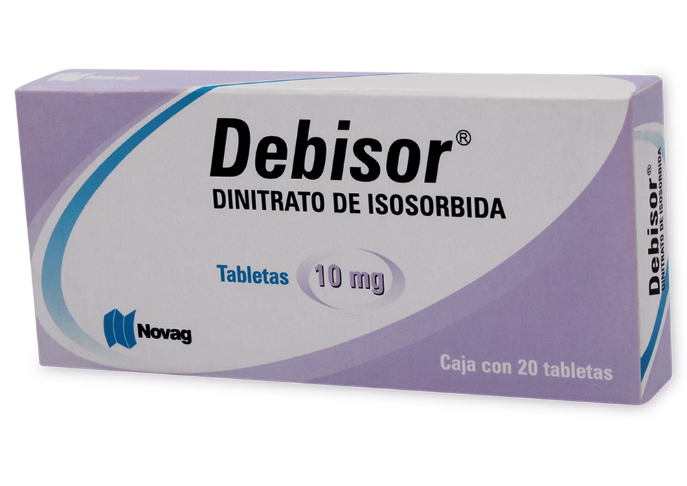 Debisor Dinitrato De Isosorbida 10 Mg 20 Tabletas