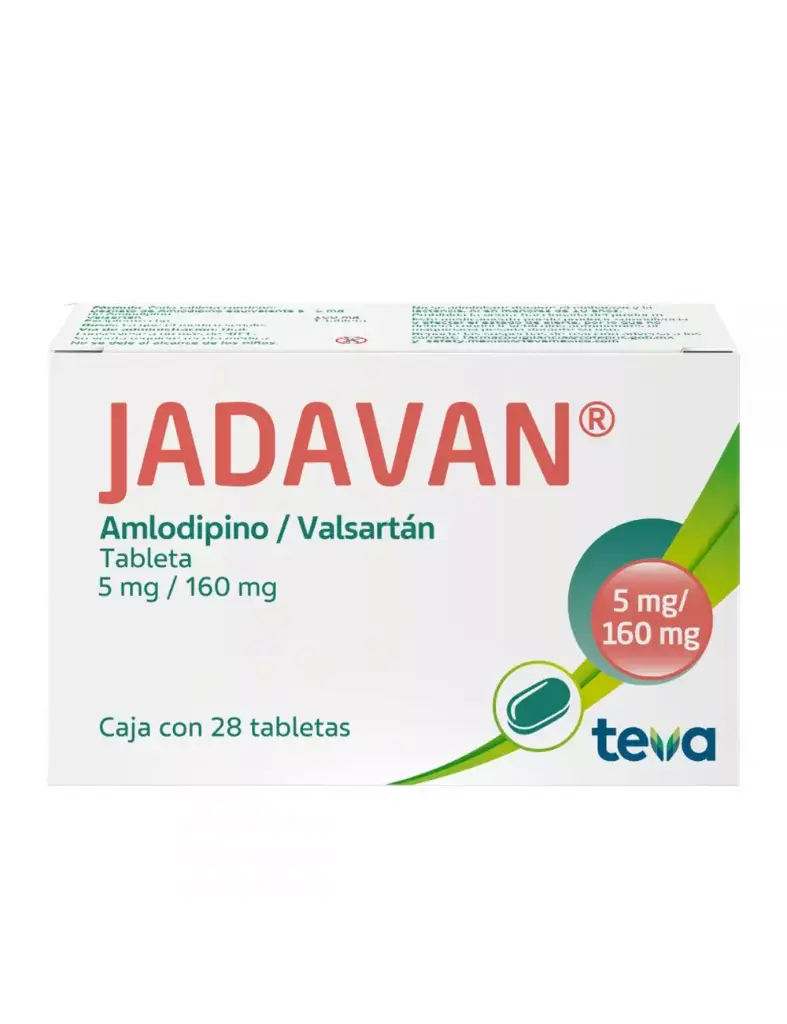 Jadavan Amlodipino/Valsartán 5 Mg/160 Mg 