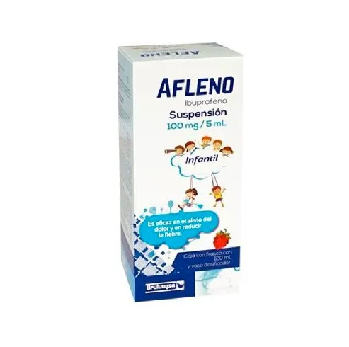 [7502208894571] Afleno Ibuprofeno Infantil Suspensión 100 Mg/5 Ml Frasco Con 120 Ml Genérico