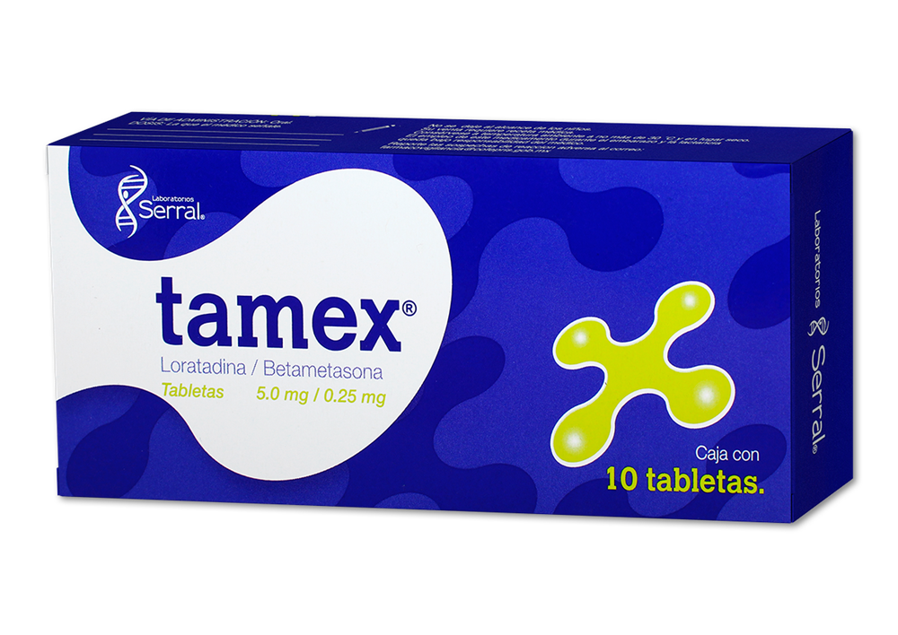 Tamex 10 Tabletas 5/0.25 MG