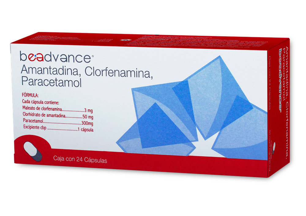 Amantadina Clorfenamina Paracetamol 24 Cápsulas 50/3/300MG