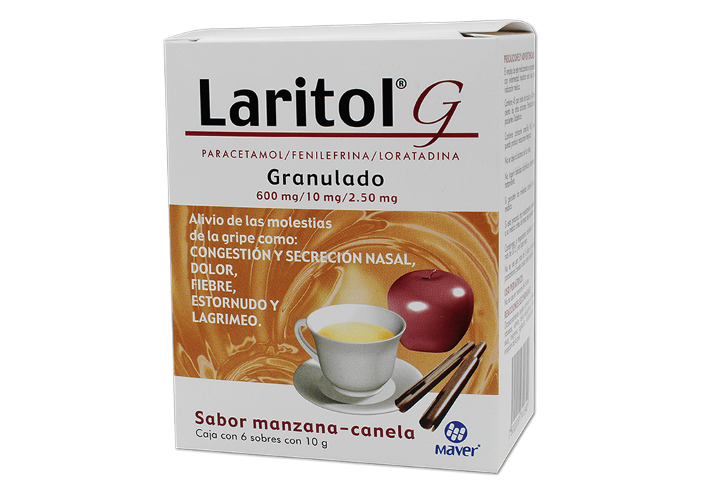 Laritol G granulado 6 sobres 600/10/2.5 MG