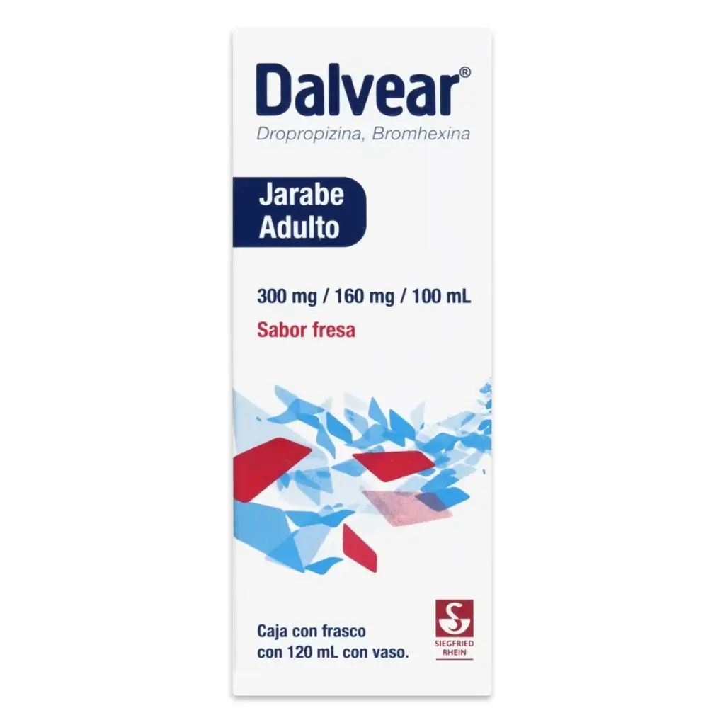 [7501300421548] Dalvear 300/160 Mg Adulto Fresa Jarabe 120 Ml