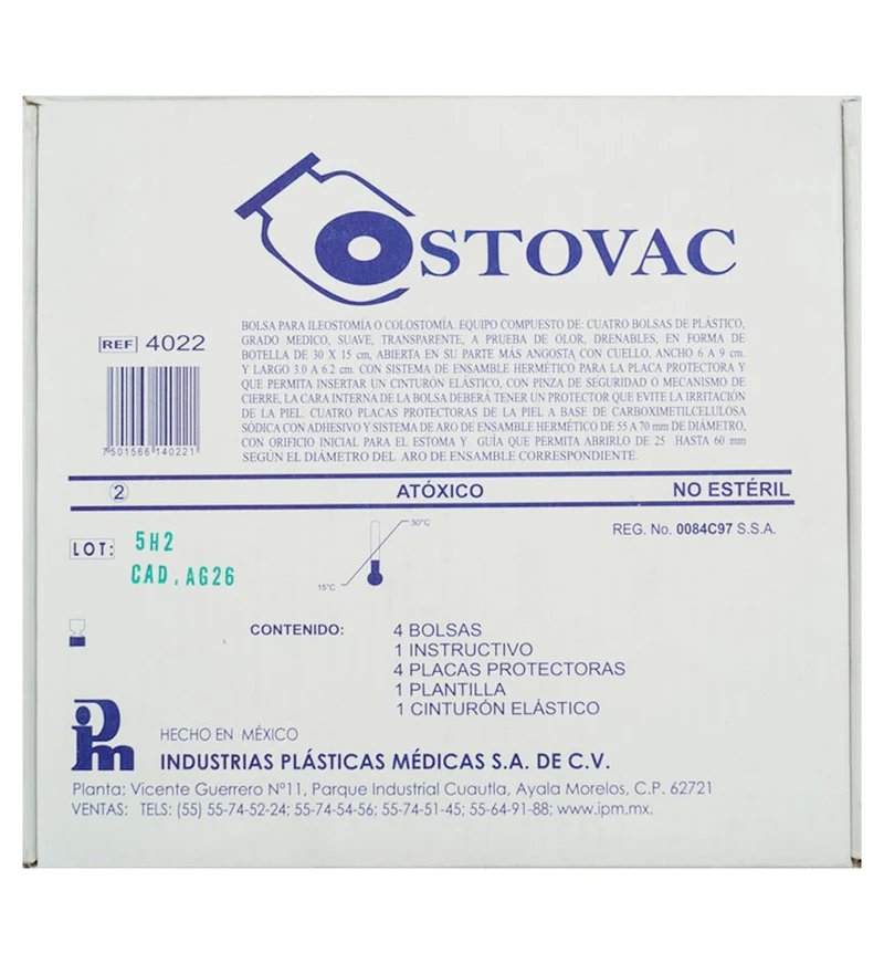 [7501566140221] IPM Bolsa Colostomia Adulto Caja Con 4