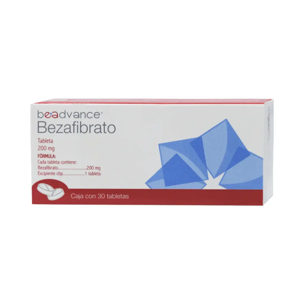 Bezafibrato 200 mg 30 tabletas