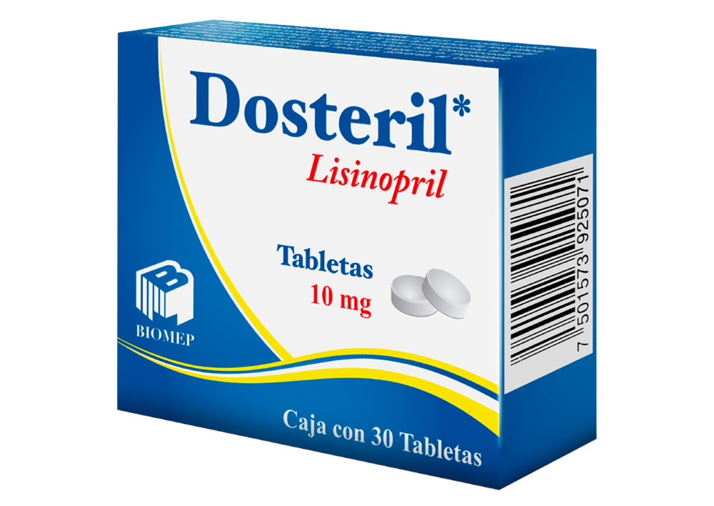 Dosteril lisinopril 10mg 30 tabletas