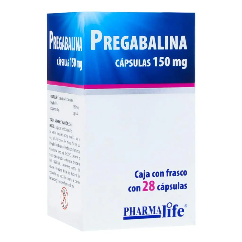 [7502216804470] Pregabalina 150 mg 28 Cápsulas Pharmalife.