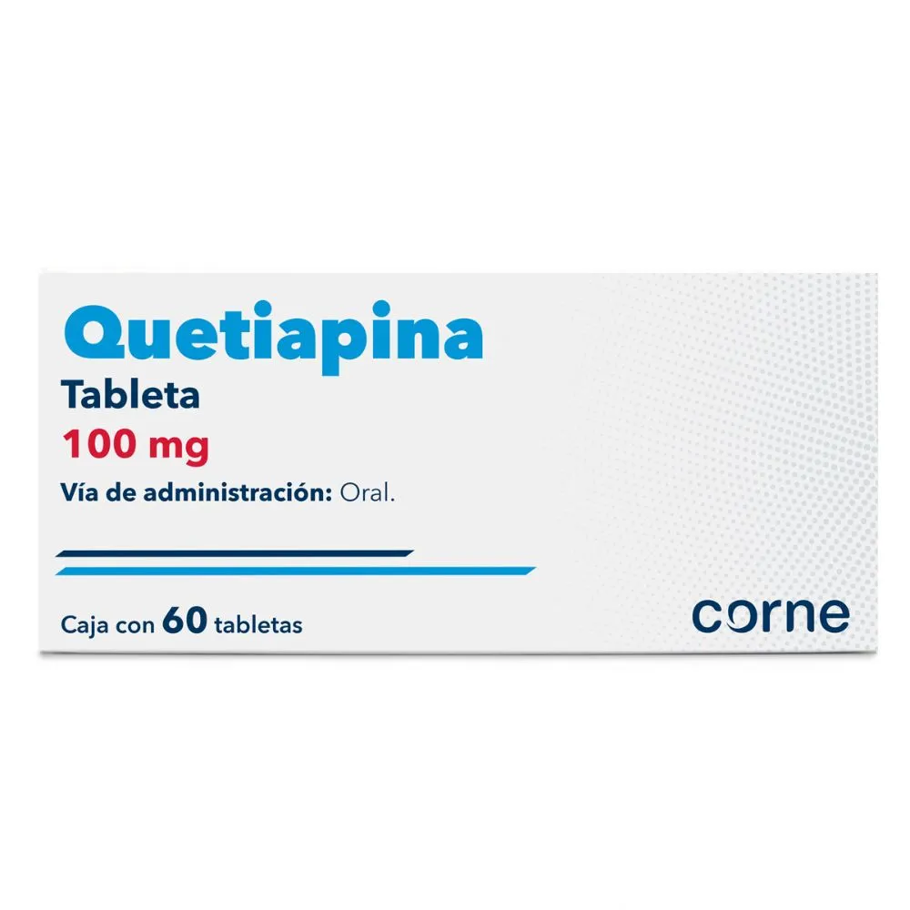 Quetiapina 100 mg 60 tabletas generico