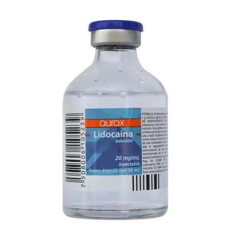Lidocaína 50 ML solución frasco ámpula