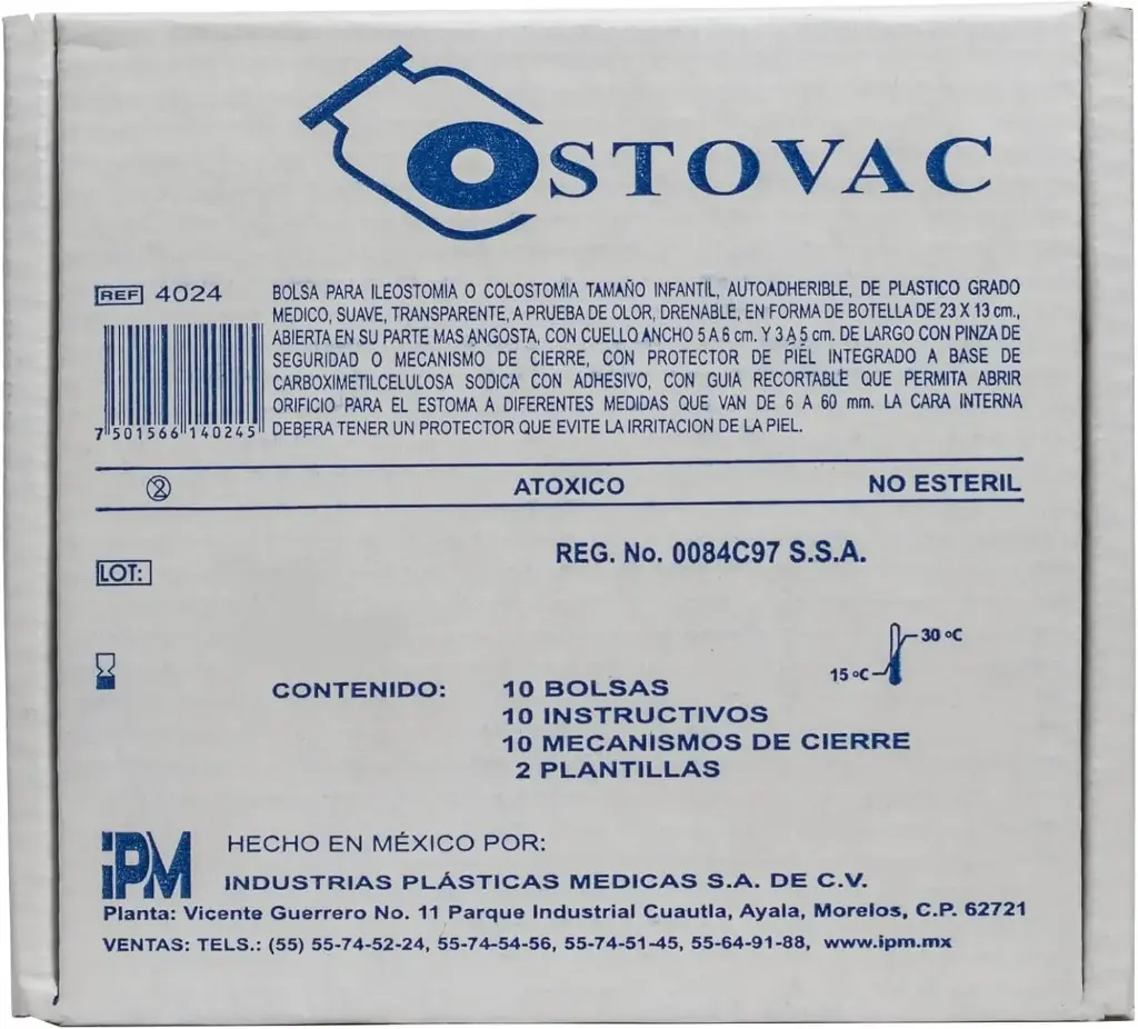 IPM Bolsa Colostomia Infantil Caja Con 10