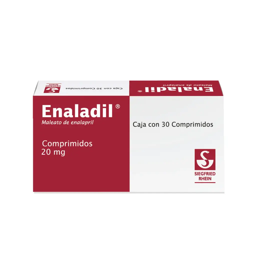 [7501300422347] Enaladil Maleato de Enalapril 20 mg caja con 30 comprimidos