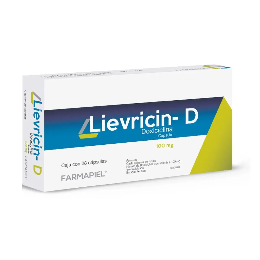 [7502002461948] Lievricin-D 100 mg 28 Cápsulas