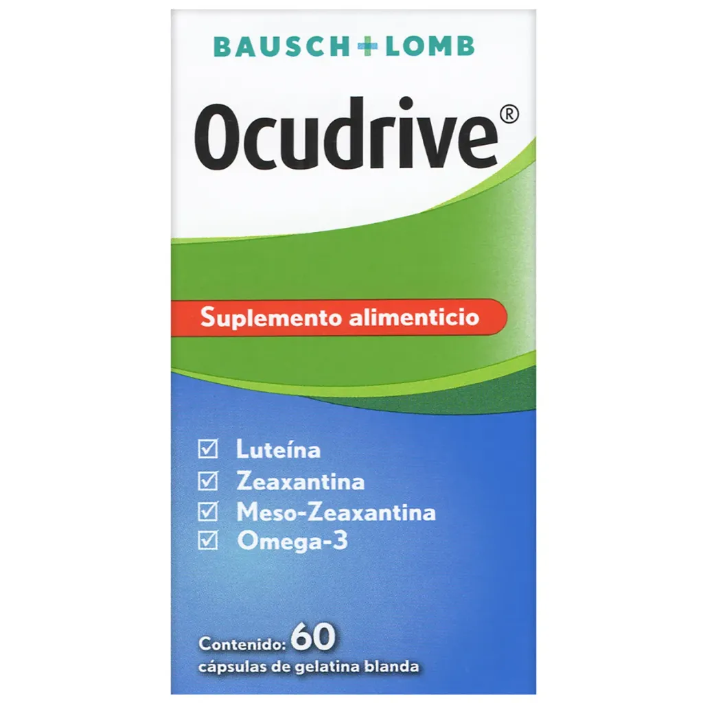 [7501110500273] Ocudrive Bausch Lomb suplemento alimenticio caja con 60 cápsulas