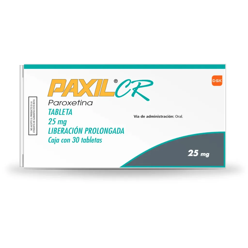 [7501027800381] Paxil-Cr Paroxetina Liberación Prolongada Caja Con 30 Tableta De 25mg