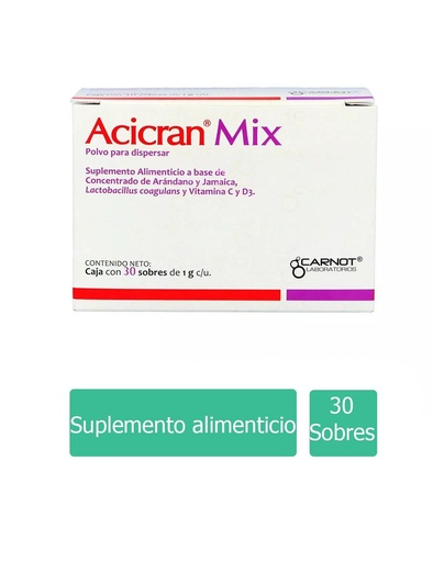 [7501124183394] Acicran Mix Sobre Con Polvo Para Dispersar 30 Sobres De 1G