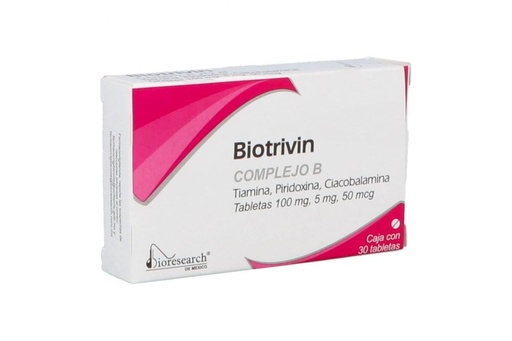 [7501563380118] Complejo B 30 Tabletas Genérico Bioresearch