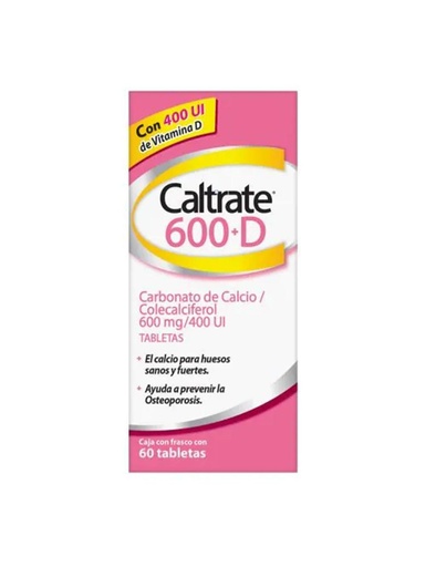 [7501065001634] Caltrate 600+D Caja Con 60 Tabletas