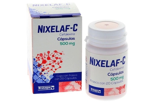 [7502208891891] Nixelaf-C Cefalexina 500 Mg 20 Cápsulas Genérico Bruluagsa 
