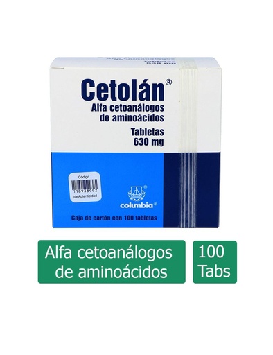 [7501086301393] Cetolán 630 Mg 100 Tabletas 