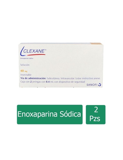 [7501072350220] Clexane 40 Mg Solución Inyectable 2 Jeringas 