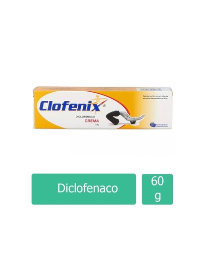 [7502213040864] Clofenix Diclofenaco 1 G Crema Tubo 60 G Genérico Farm Hispa 
