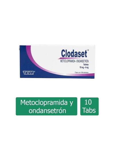 [7501250838427] Clodaset 10/4 Mg 10 Tabletas 