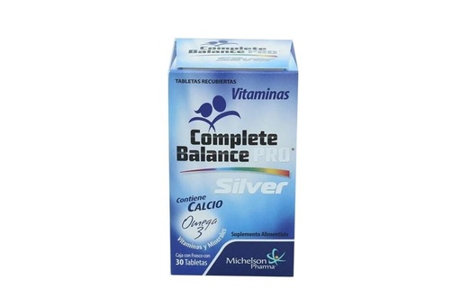 [7502270750010] Complete Silver Suplemento Alimenticio 30 Tabletas 