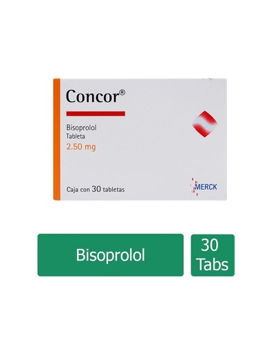 [7501298204987] Concor 2.50 Mg 30 Grageas 