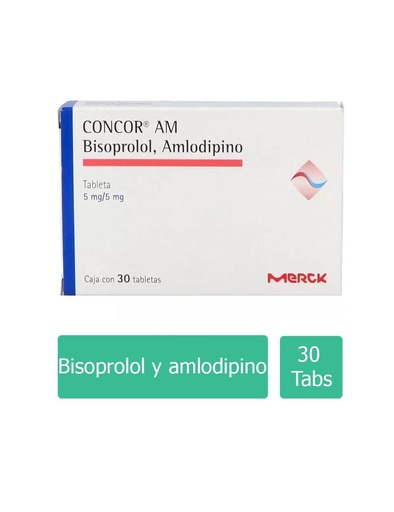[7501298222509] Concor Am 5 Mg/5 Mg 30 Tabletas 