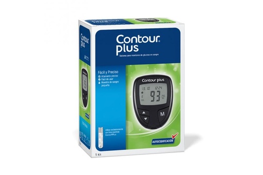[5016003770302] Contour Plus Kit Medidor Glucosa 5 Tiras 